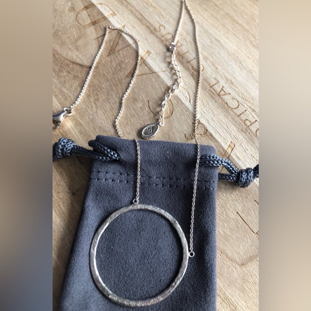 Silpada Silver Circle Pendant Necklace~ 925